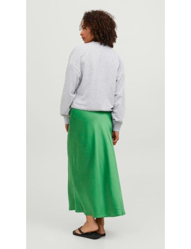 Falda satinada verde midi JJXX