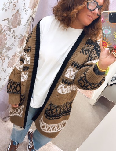 Chaqueta larga boho