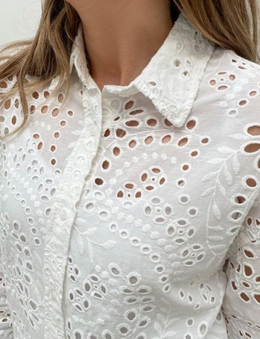 Camisa crop troquelada Onlnew