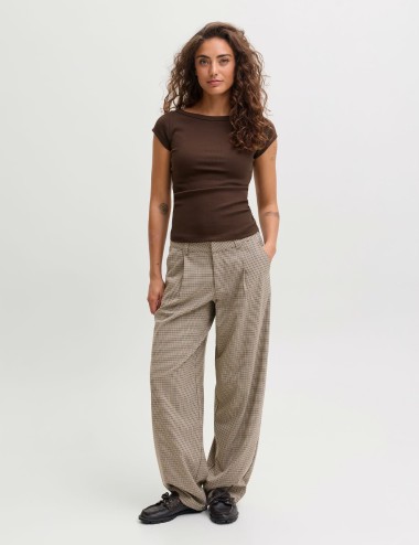 Pantalón barrel cuadros...